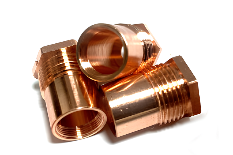 CNC machined copper part