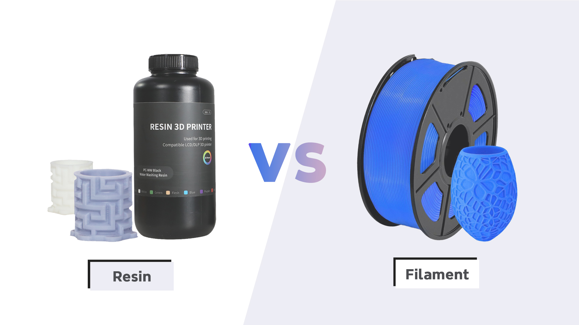 Resin vs. Filament 3D Printing