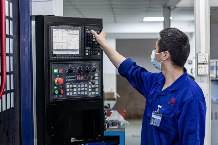 Operating the CNC machine