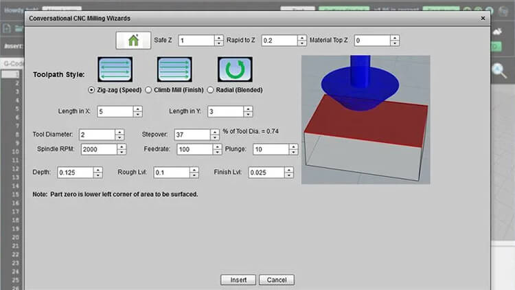 Conversational CNC programming